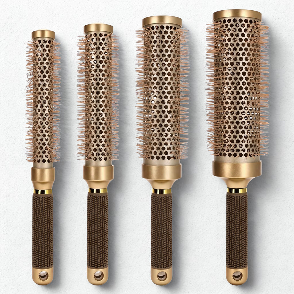 Föhnbürsten Set 4 Stück - Rundbürsten für Föhnen & Styling - Haarbürsten Set für Volumen & Glanz - Für Damen und Herren