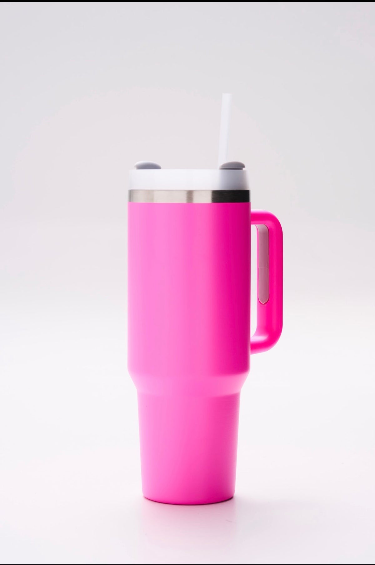 Thermobecher mit Strohhalm – Pink